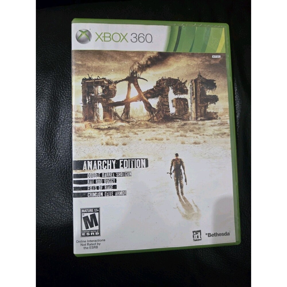 RAGE Anarchy Edition XBOX 360 Complete CIB Videogame 3 Discs Tested And Works